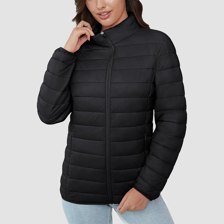 Women's Lightweight Quilted Puffer Jacket Full Zip Winter Coat