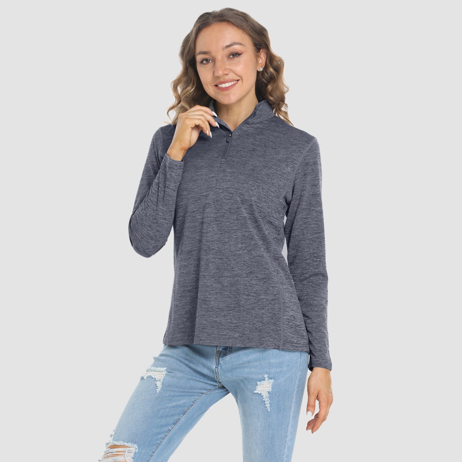 Women's Long Sleeve 1/4 Zip UPF50+ Sun Protection Shirt