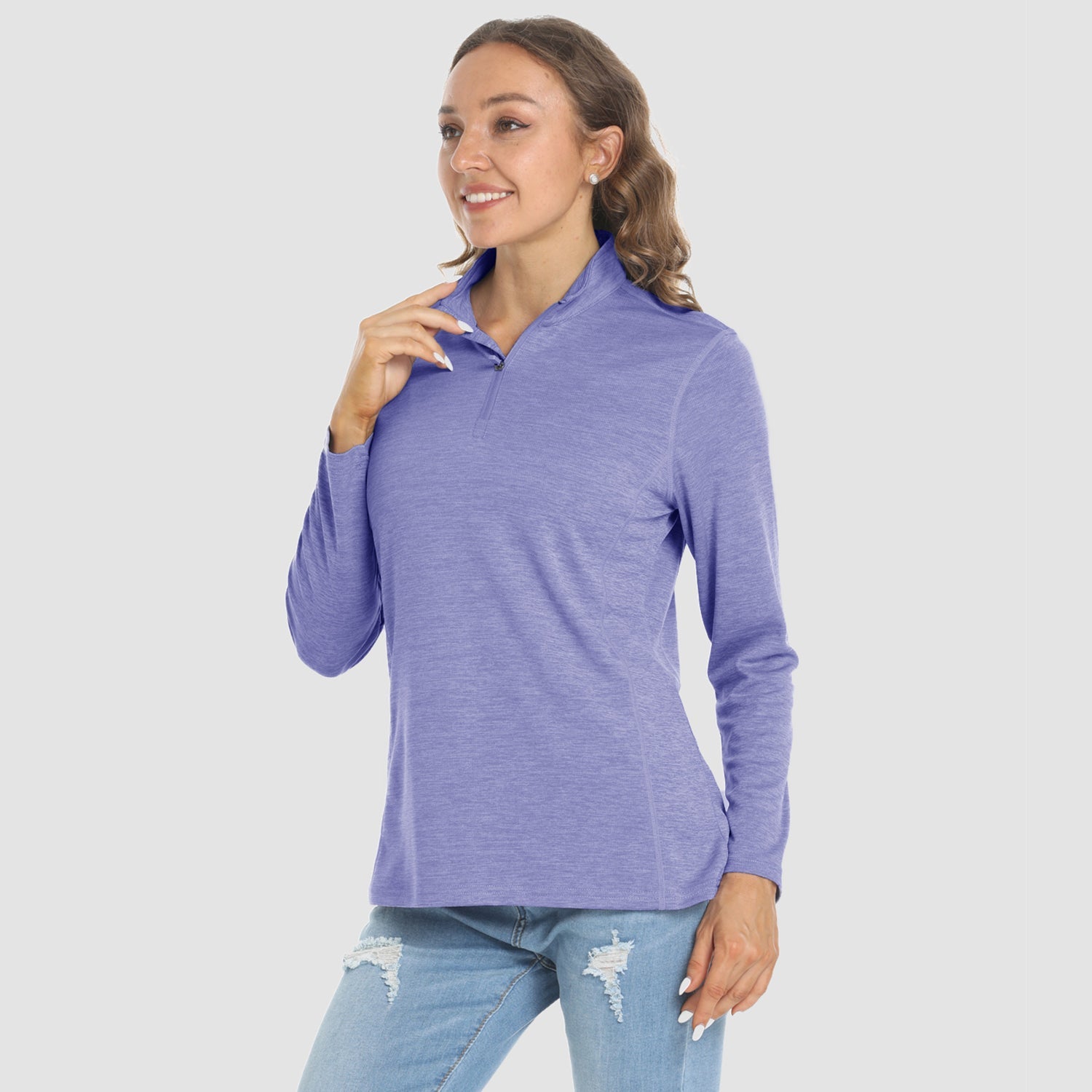 Women's Long Sleeve 1/4 Zip UPF50+ Sun Protection Shirt