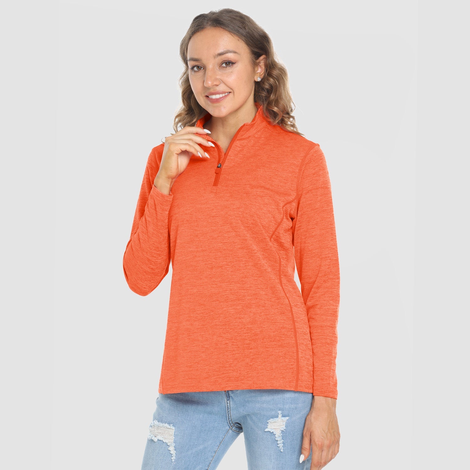 Women's Long Sleeve 1/4 Zip UPF50+ Sun Protection Shirt