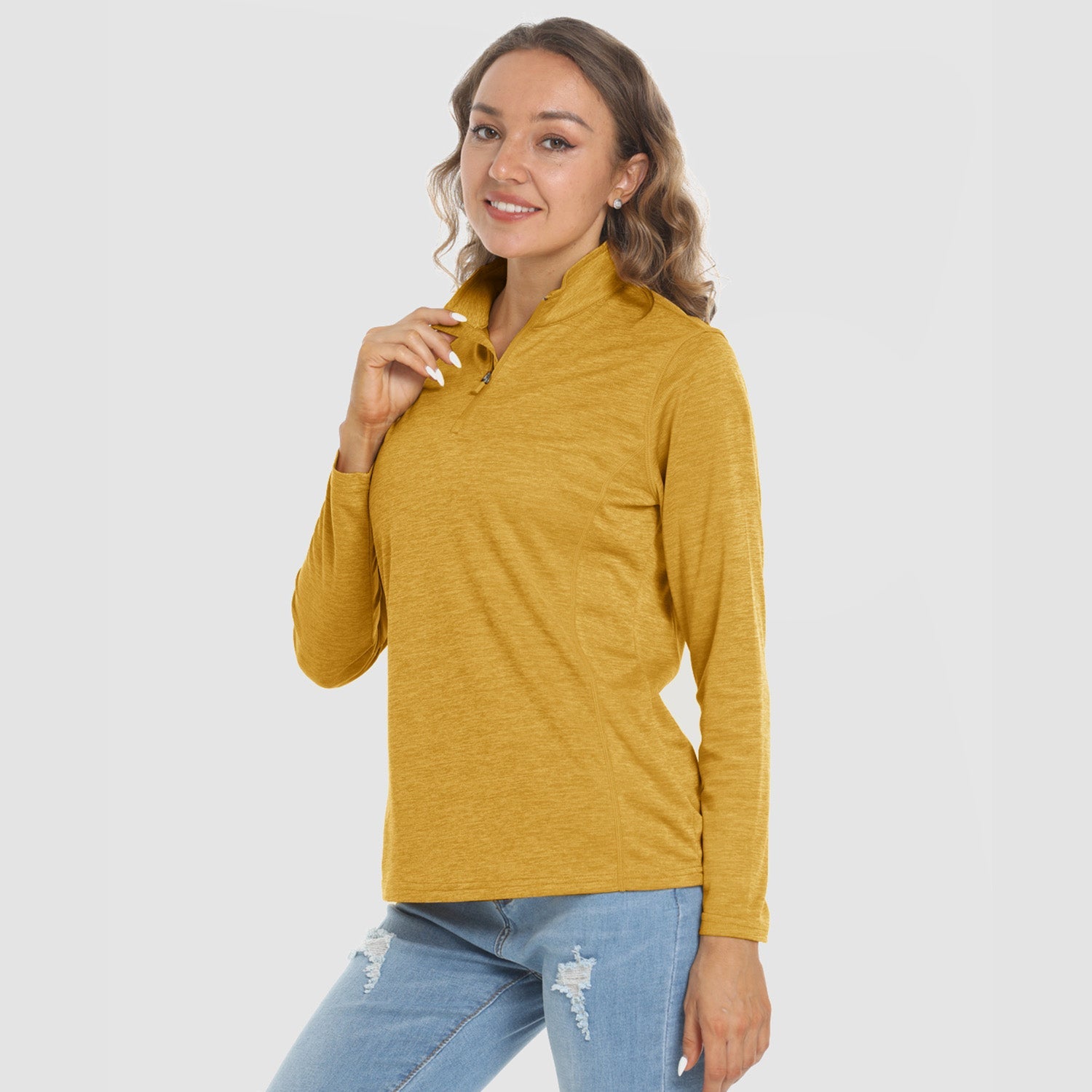 Women's Long Sleeve 1/4 Zip UPF50+ Sun Protection Shirt