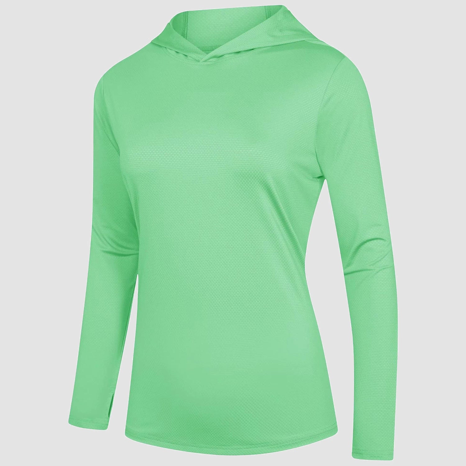 Women's Mint Hoodie Shirt - UPF 50+ Sun Protection, Long Sleeve