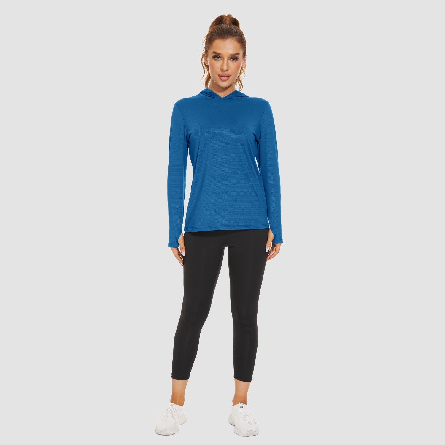 Women's Mint Hoodie Shirt - UPF 50+ Sun Protection, Long Sleeve