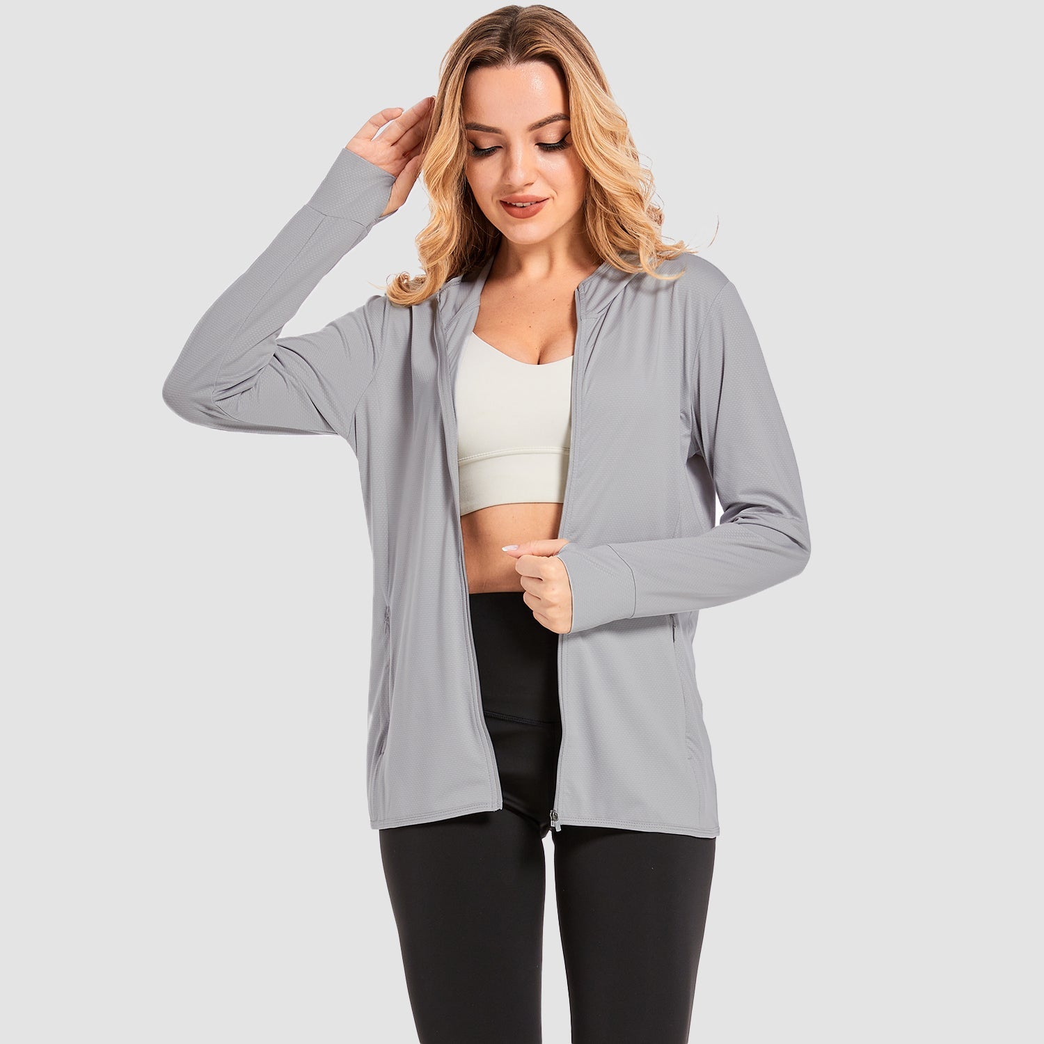 Women's UV Sun Shirt - Long Sleeve Quick-Dry Hooded Jacket