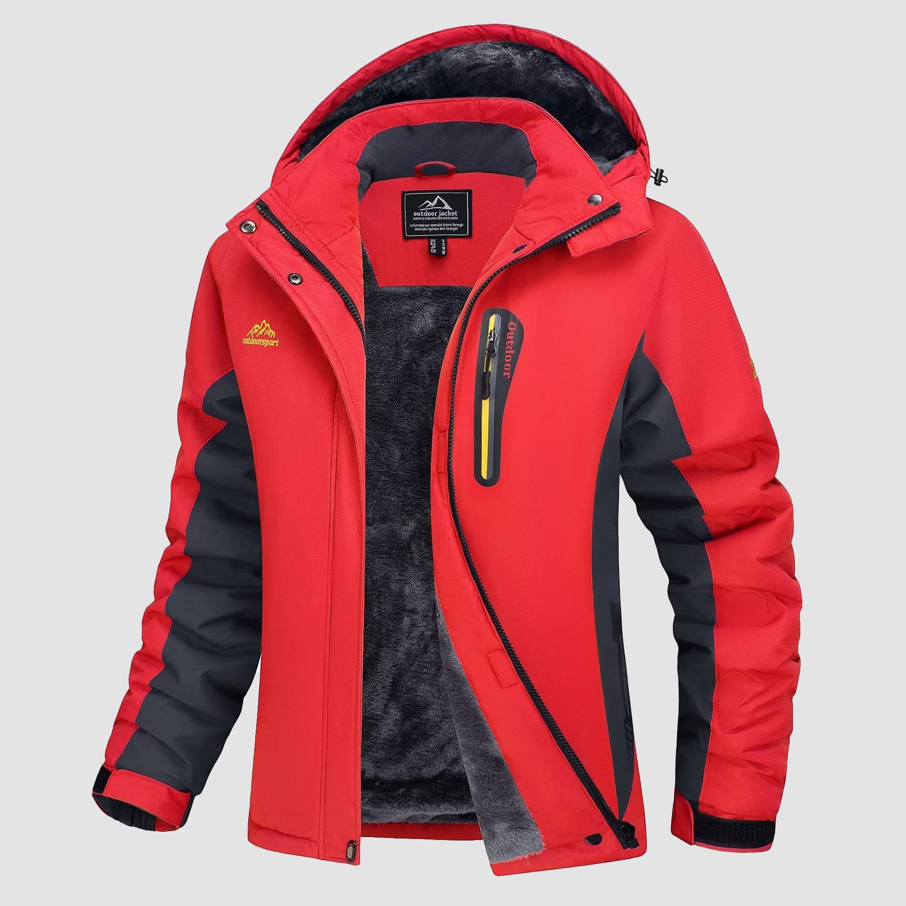 Women's Waterproof Fleece-Lined Ski Jacket with Hood