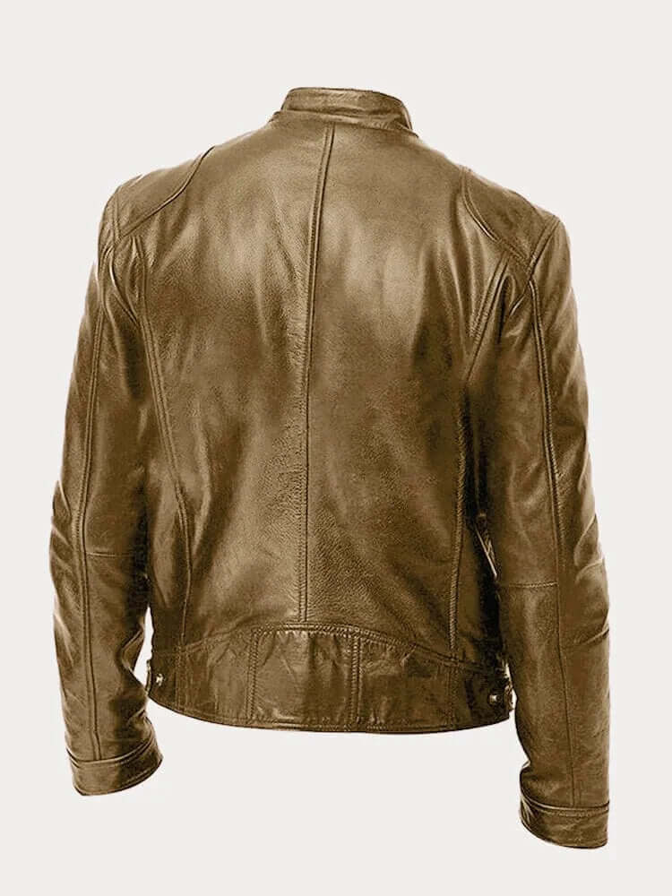 Men's Premium Genuine Leather Jacket: Stylish, Durable, All-Season Outerwear