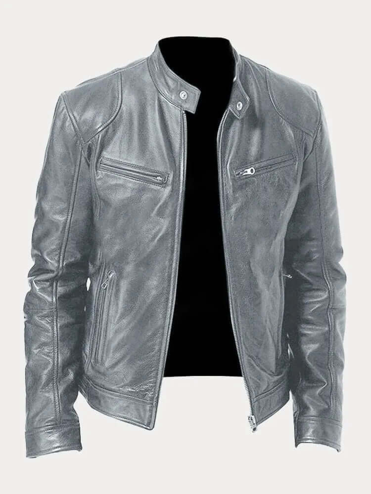 Men's Premium Genuine Leather Jacket: Stylish, Durable, All-Season Outerwear