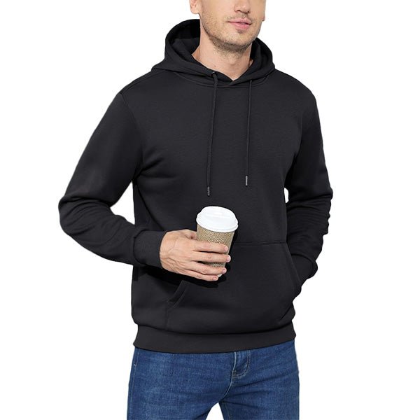 Cozy Men’s Fleece Lined Workout Hoodie with Kangaroo Pocket
