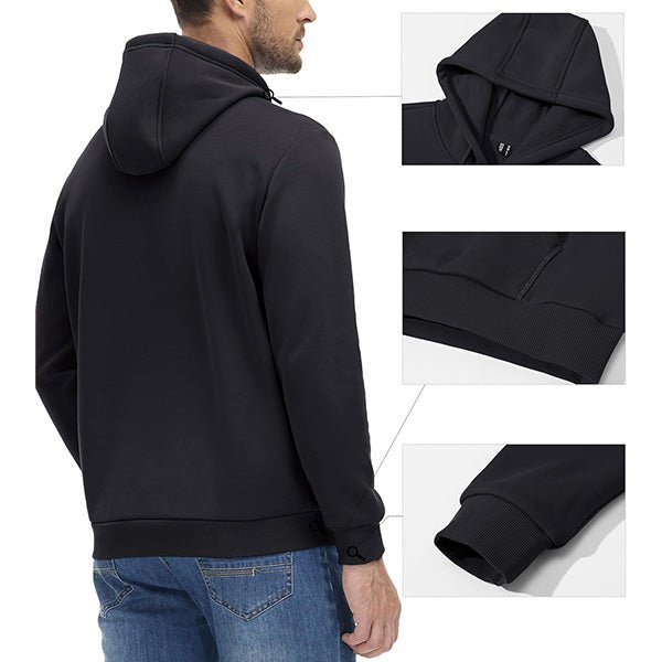Cozy Men’s Fleece Lined Workout Hoodie with Kangaroo Pocket