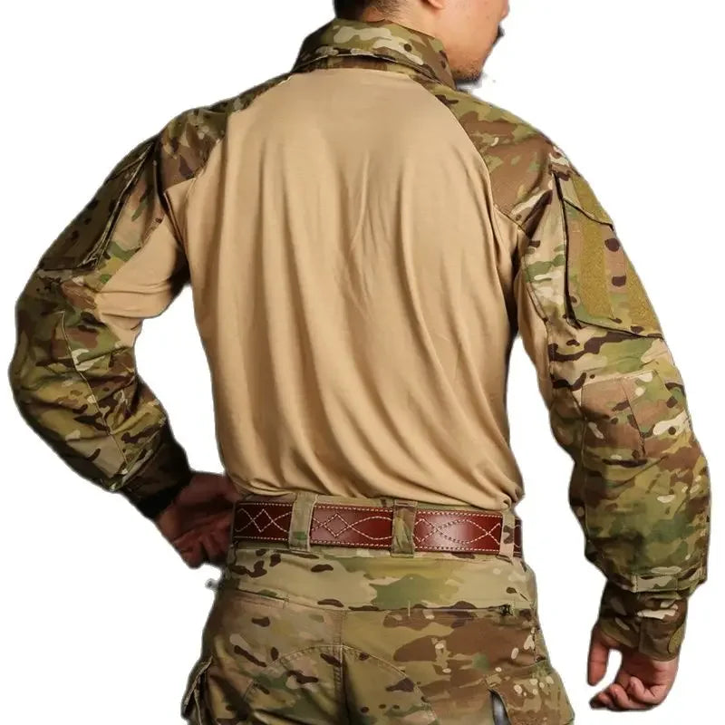 GEN3 Tactical Shirts Men's Long Sleeve Combat Shirt 1/4 Zipper Ripstop Hunting Clothes Training CP Camoufalge Airsoft T Shirts
