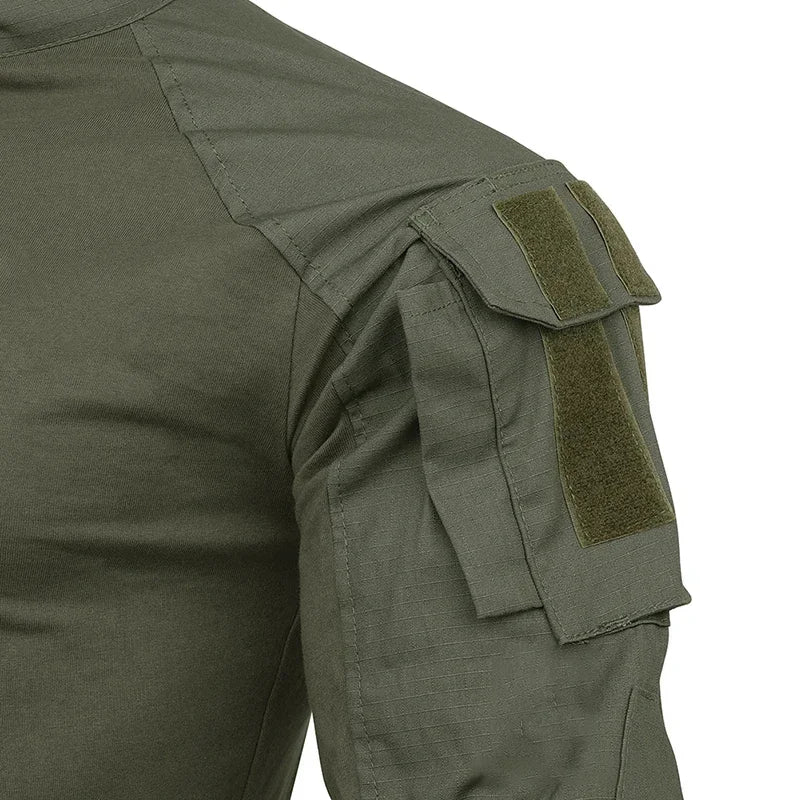 GEN3 Tactical Shirts Men's Long Sleeve Combat Shirt 1/4 Zipper Ripstop Hunting Clothes Training CP Camoufalge Airsoft T Shirts