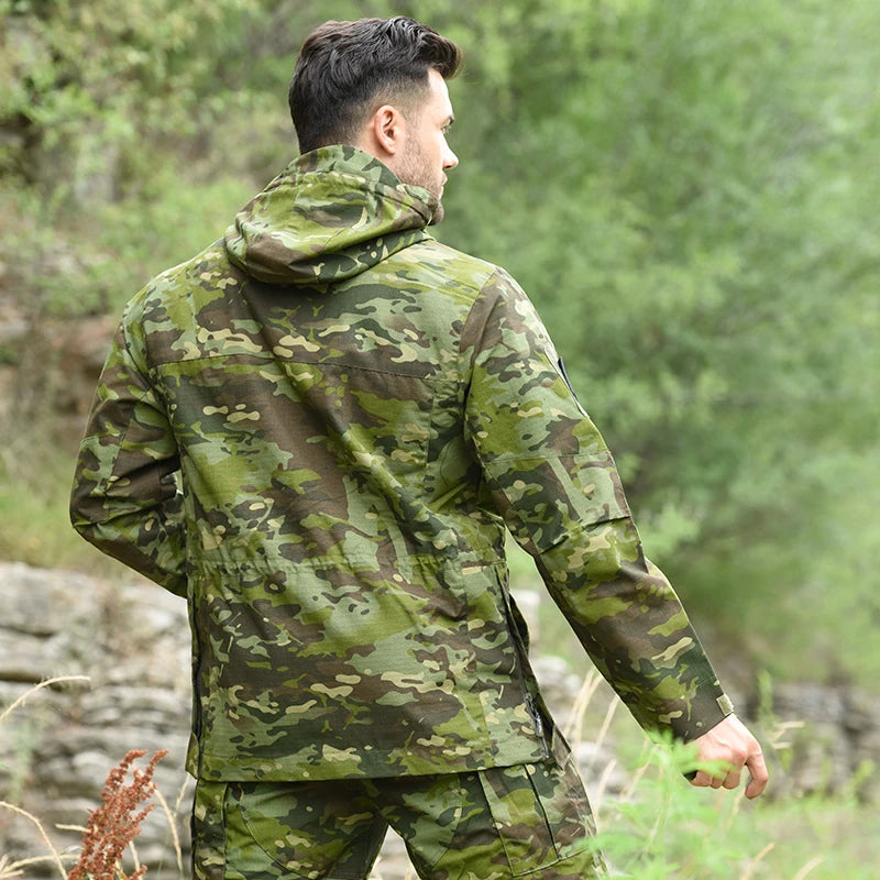 M65 Tactical Jackets Windbreaker Hiking Airsoft Camping Jacket Hunting Hoodie Coat Multi-pocket Jackets Windproof Men Clothing