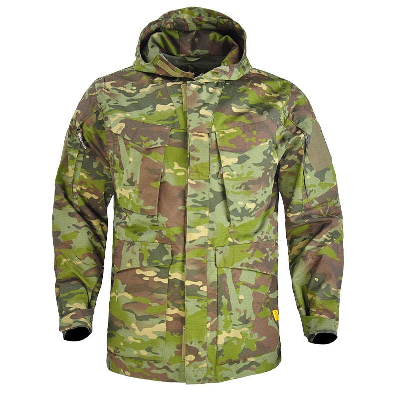 M65 Tactical Jackets Windbreaker Hiking Airsoft Camping Jacket Hunting Hoodie Coat Multi-pocket Jackets Windproof Men Clothing