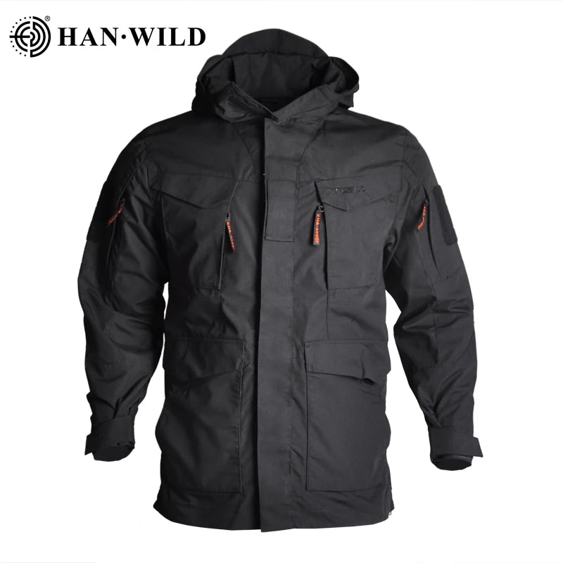 M65 Tactical Jackets Windbreaker Hiking Airsoft Camping Jacket Hunting Hoodie Coat Multi-pocket Jackets Windproof Men Clothing