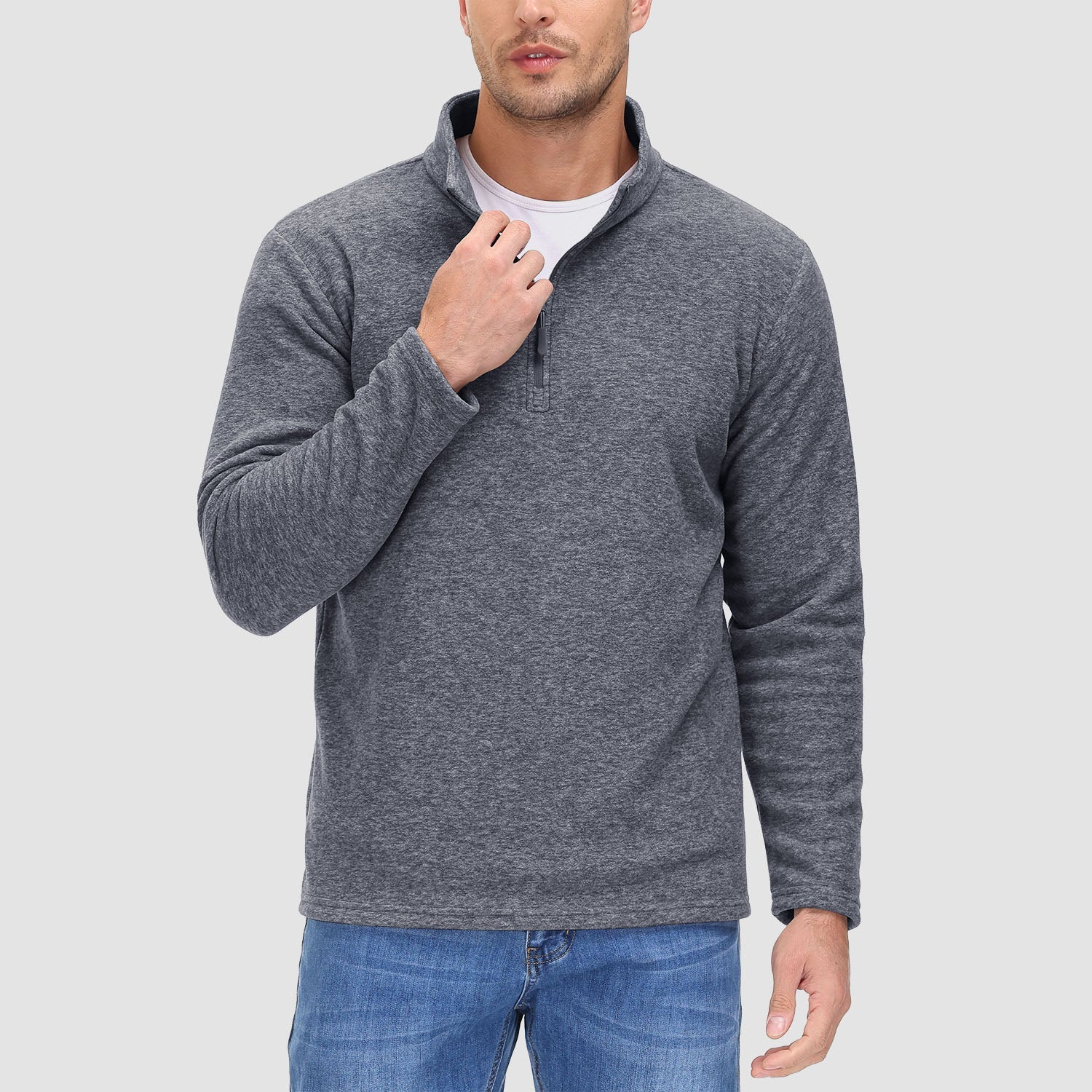 Men's 1/4 Zip Pullover Shirt Long Sleeve Sweatshirts