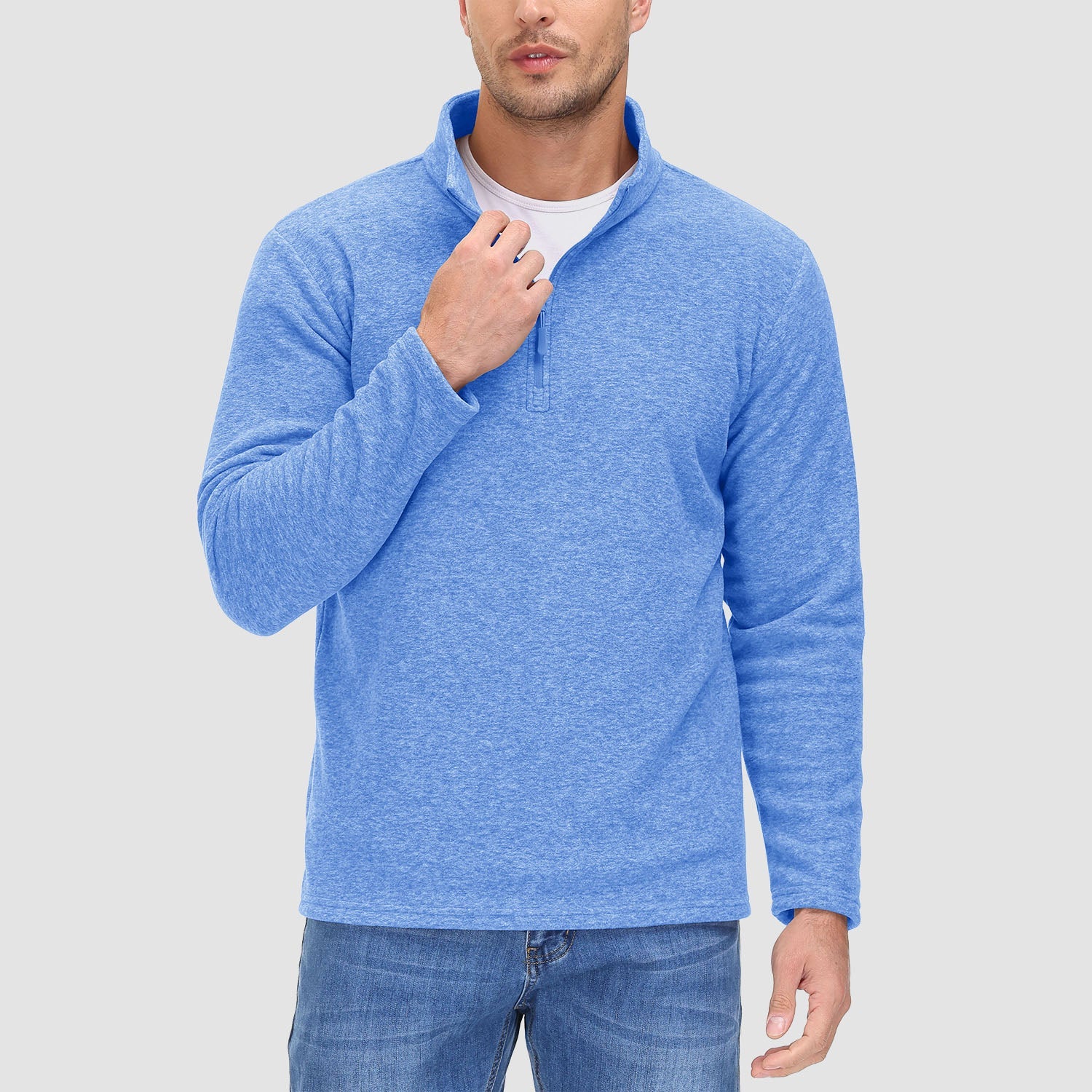 Men's 1/4 Zip Pullover Shirt Long Sleeve Sweatshirts