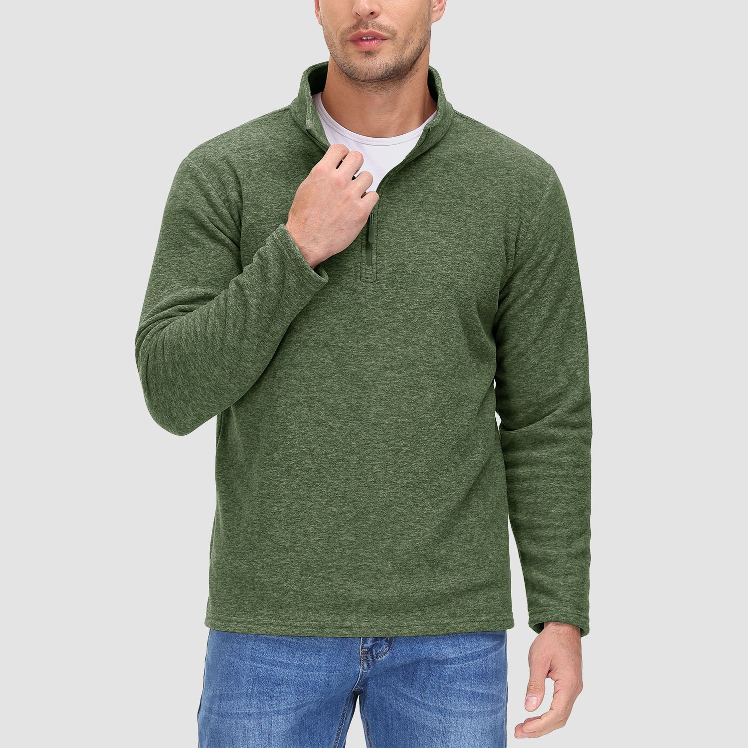 Men's 1/4 Zip Pullover Shirt Long Sleeve Sweatshirts