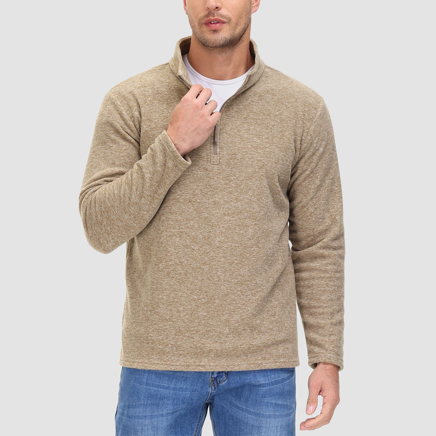 Men's 1/4 Zip Pullover Shirt Long Sleeve Sweatshirts