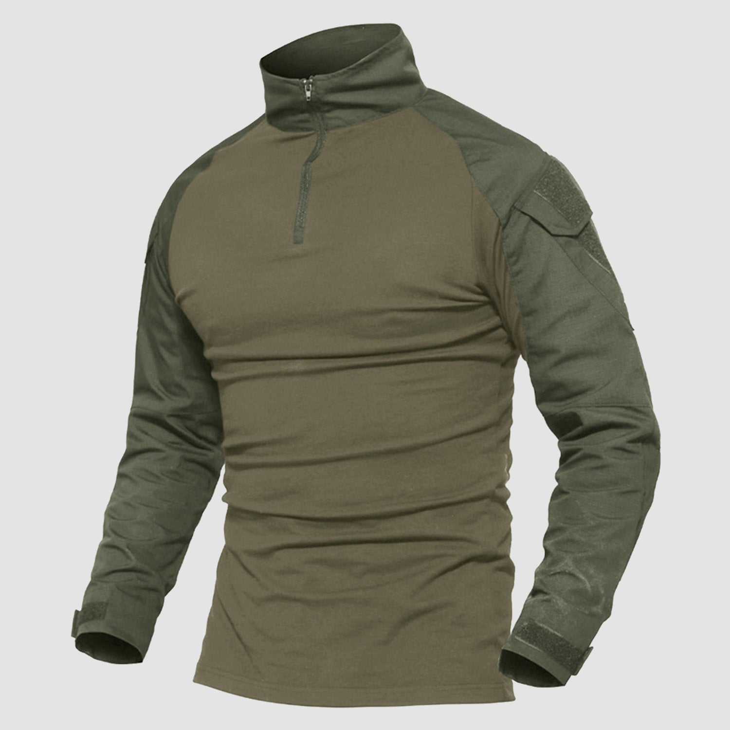 Men's 1/4 Zip Tactical Military Shirt with Pockets