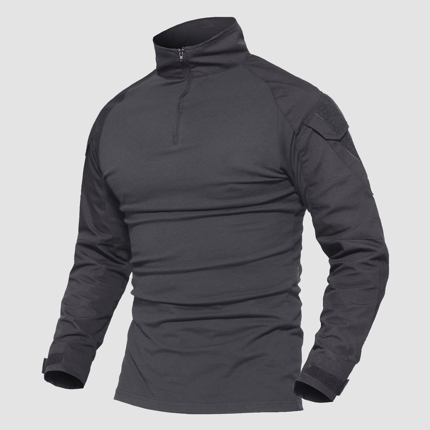 Men's 1/4 Zip Tactical Military Shirt with Pockets