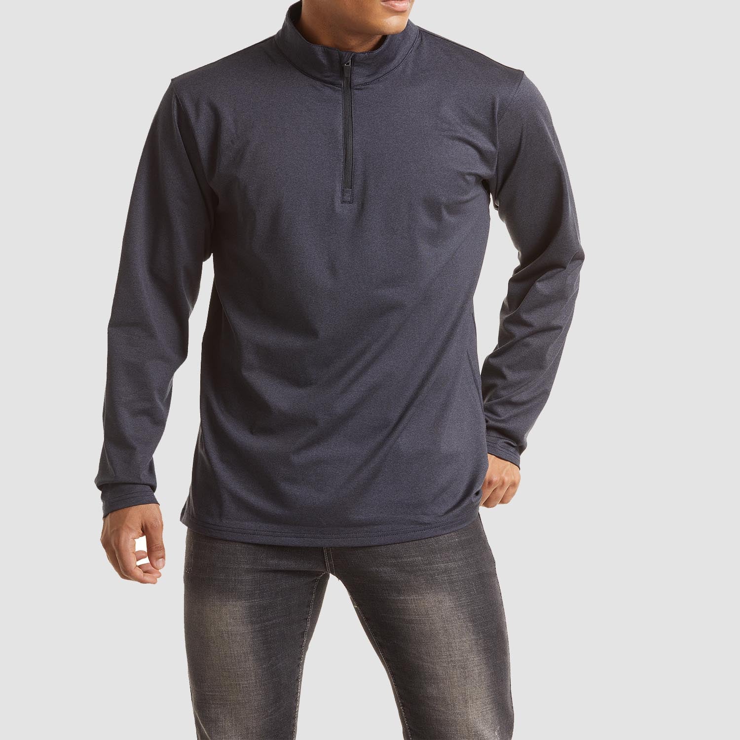 Men's Athletic Shirt 1/4 Zip Fleece Long Sleeve Sweatshirts