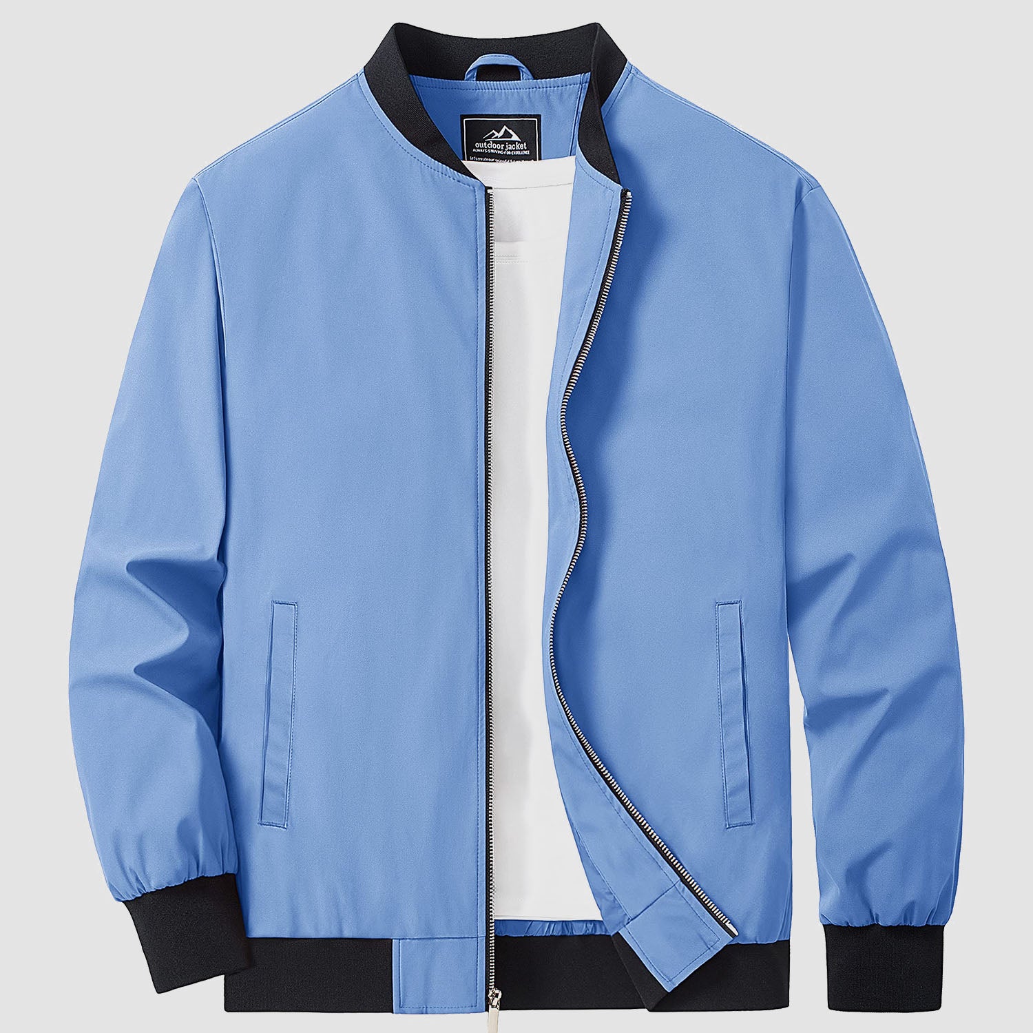 Men's Bomber Jacket Lightweight Windbreaker with Pockets