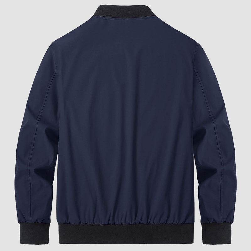 Men's Bomber Jacket Lightweight Windbreaker with Pockets