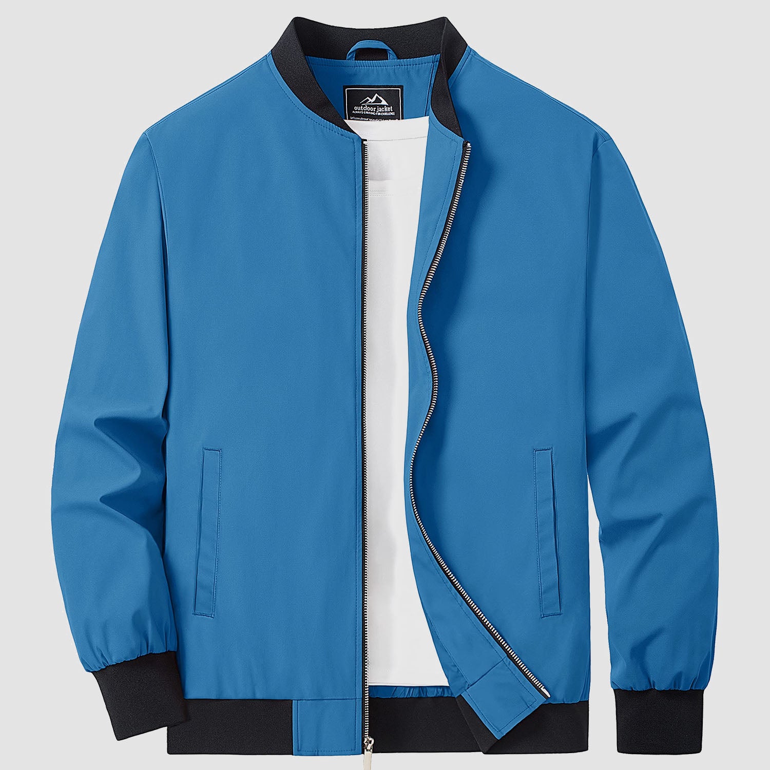 Men's Bomber Jacket Lightweight Windbreaker with Pockets
