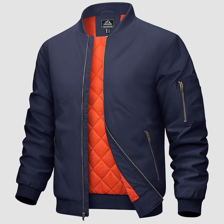 Men's Bomber Jacket – Casual Zip-Up Windbreaker