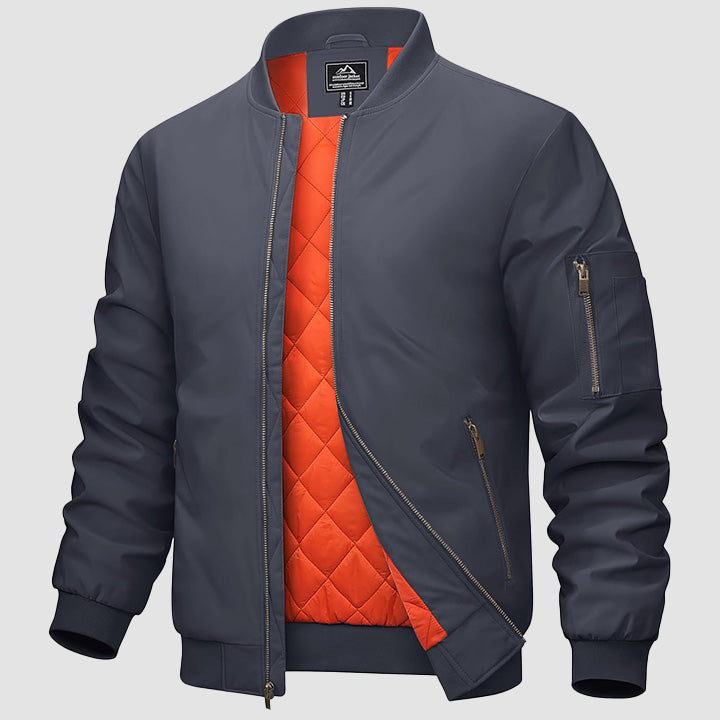 Men's Bomber Jacket – Casual Zip-Up Windbreaker
