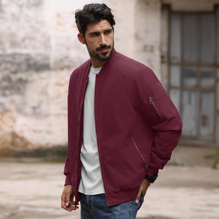 Men's Bomber Jacket – Casual Zip-Up Windbreaker