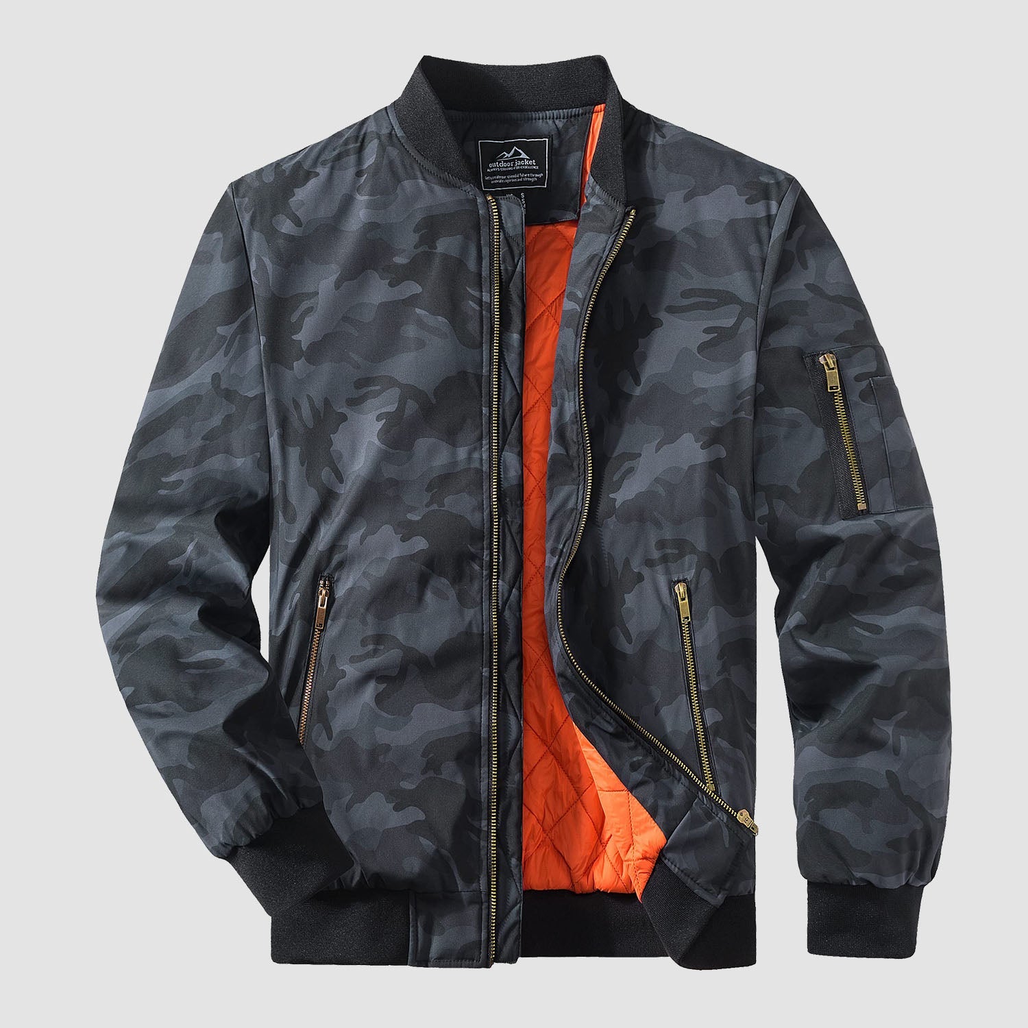 Men's Bomber Jacket – Casual Zip-Up Windbreaker