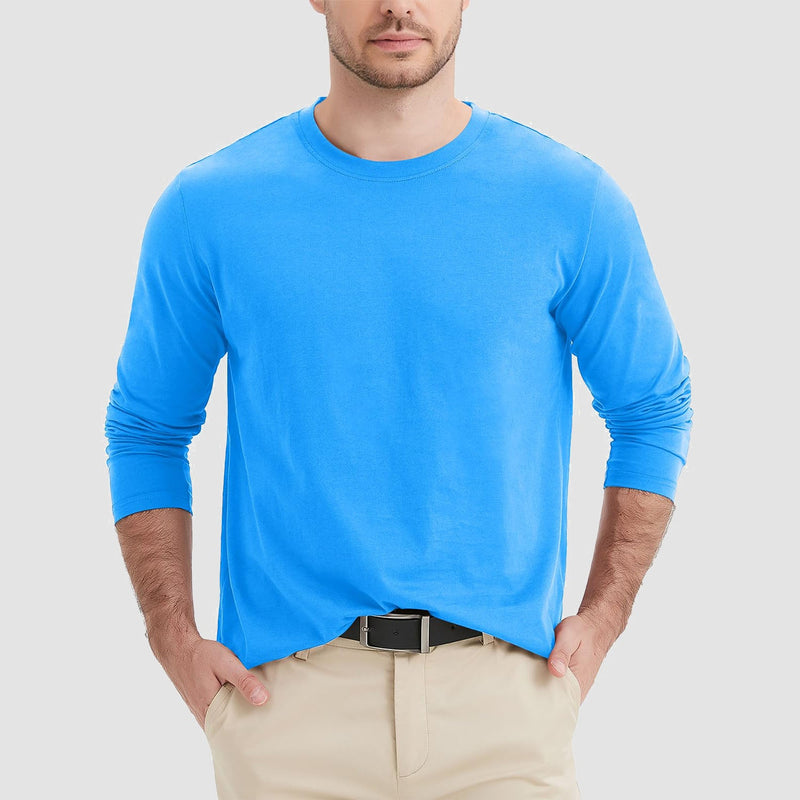 Men's Crew Neck Long Sleeve Shirt Quick Dry Sports Shirt