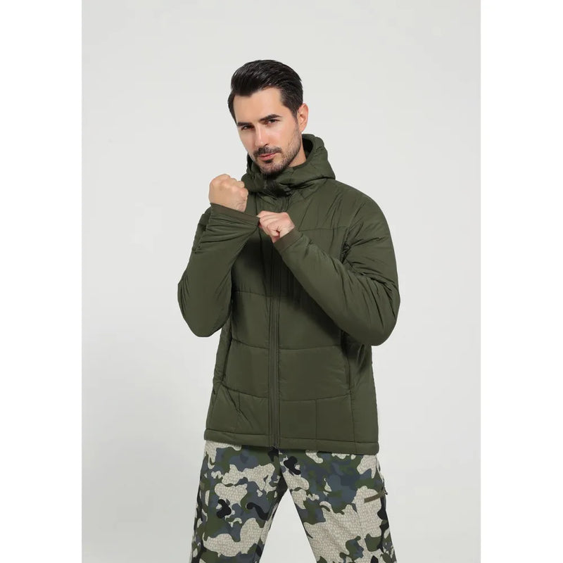 Men's Fall Winter Warm Intermediate Layer Nylon 66 waterproof Lightweight activity Jacket Insulated Hunting outdoor blazer
