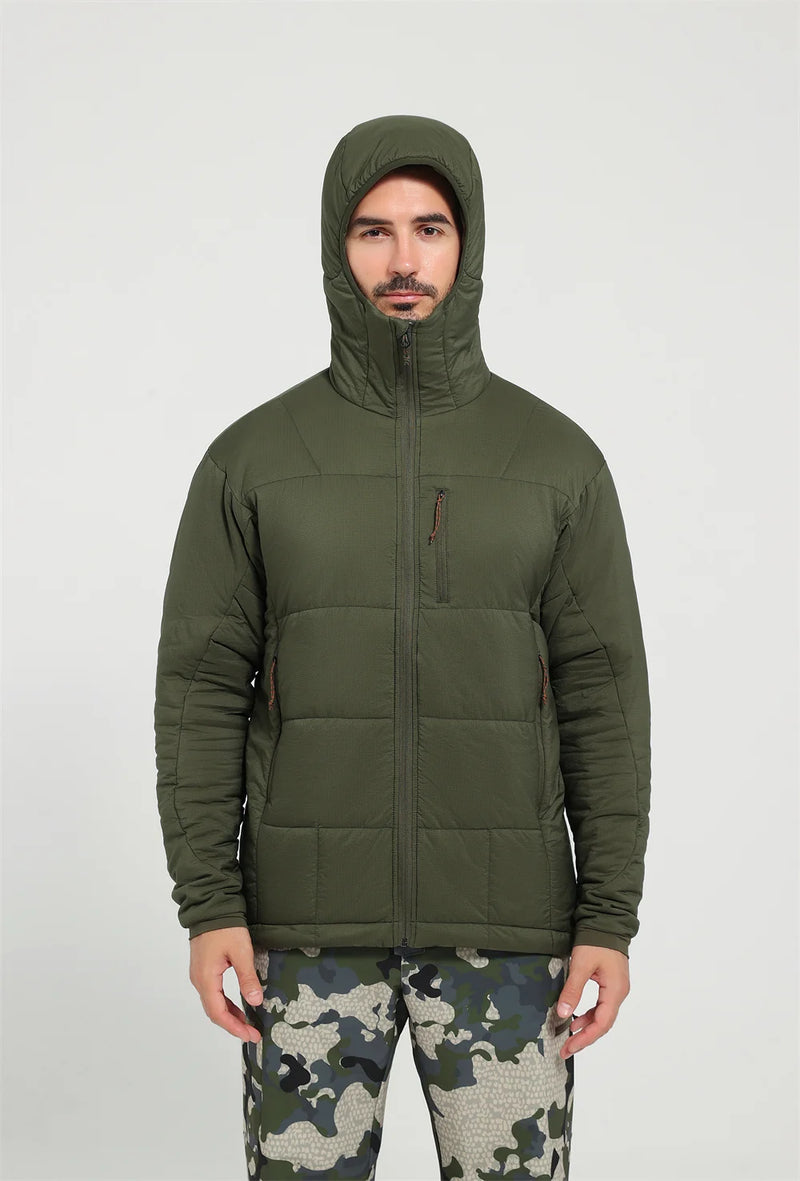 Men's Fall Winter Warm Intermediate Layer Nylon 66 waterproof Lightweight activity Jacket Insulated Hunting outdoor blazer