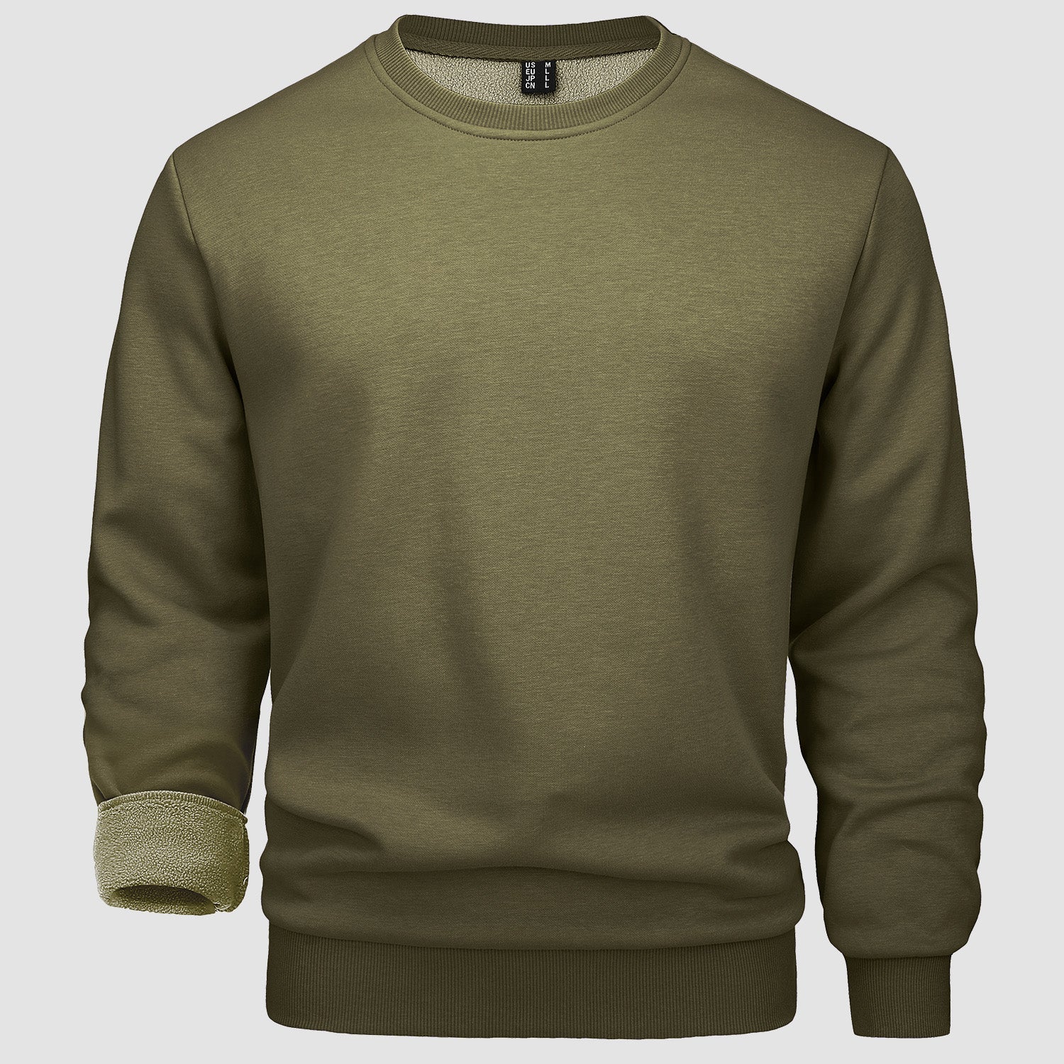 Men's Fleece Crewneck Sweatshirt - Warm Lilac Pullover