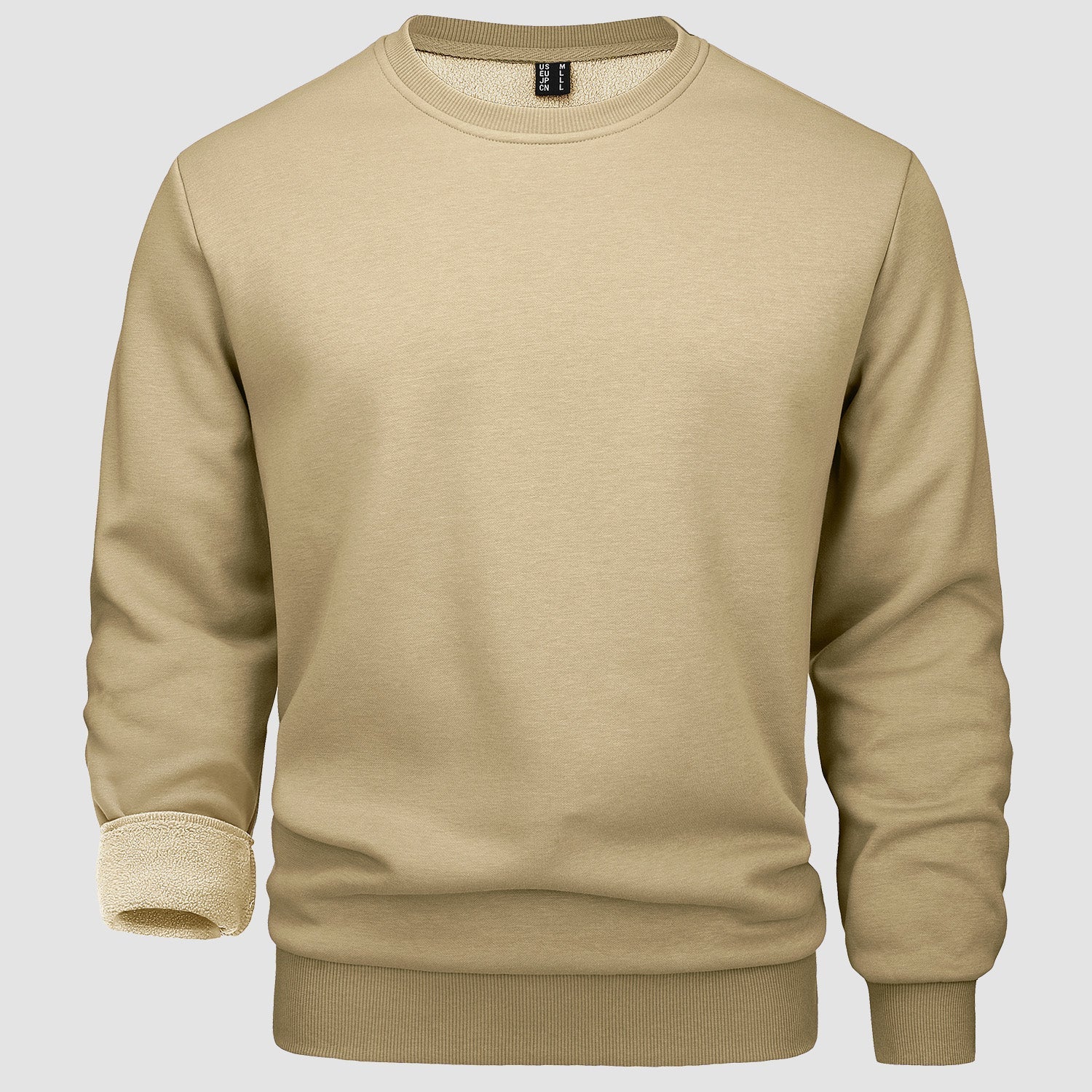 Men's Fleece Crewneck Sweatshirt - Warm Lilac Pullover
