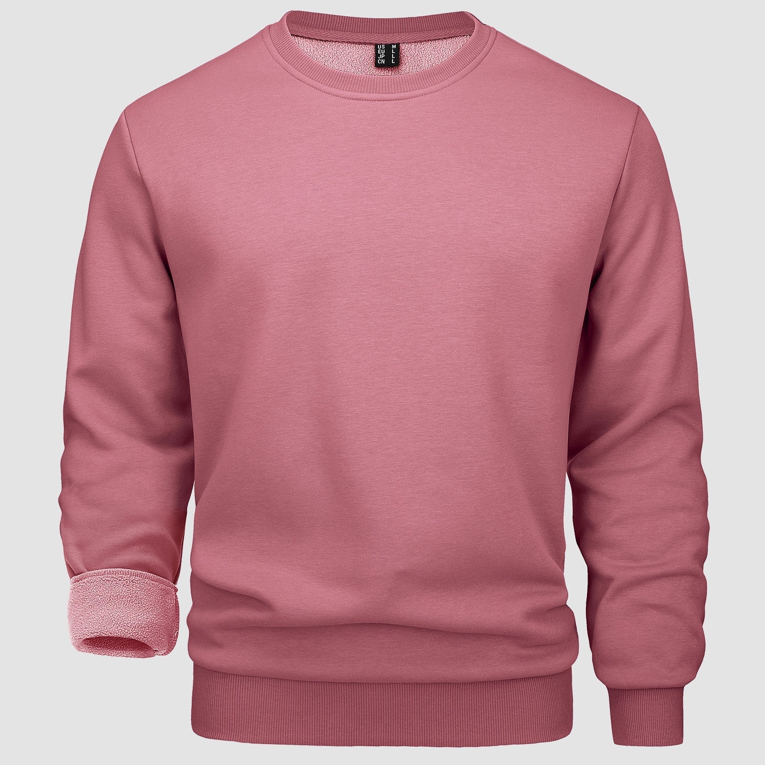 Men's Fleece Crewneck Sweatshirt - Warm Lilac Pullover
