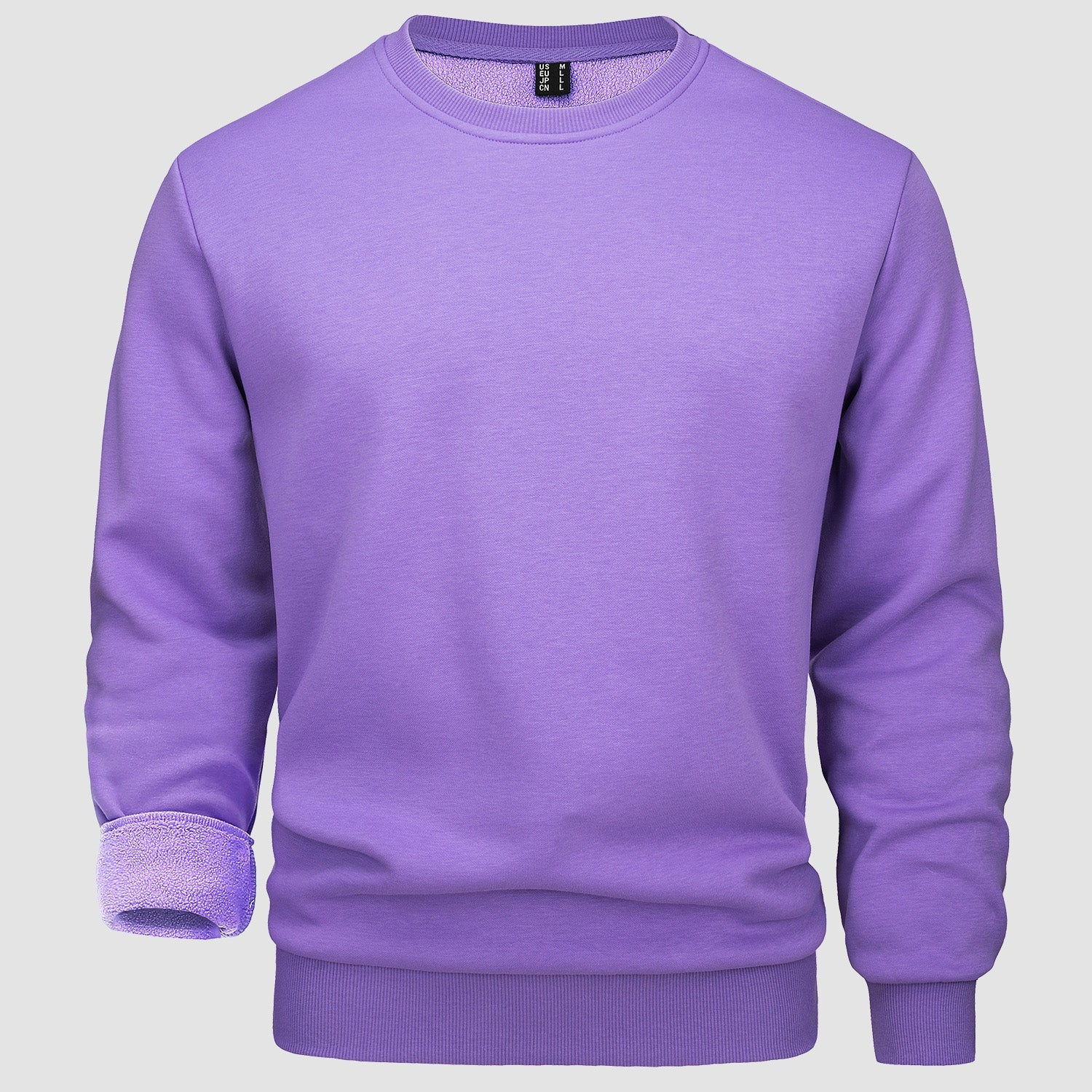 Men's Fleece Crewneck Sweatshirt - Warm Lilac Pullover