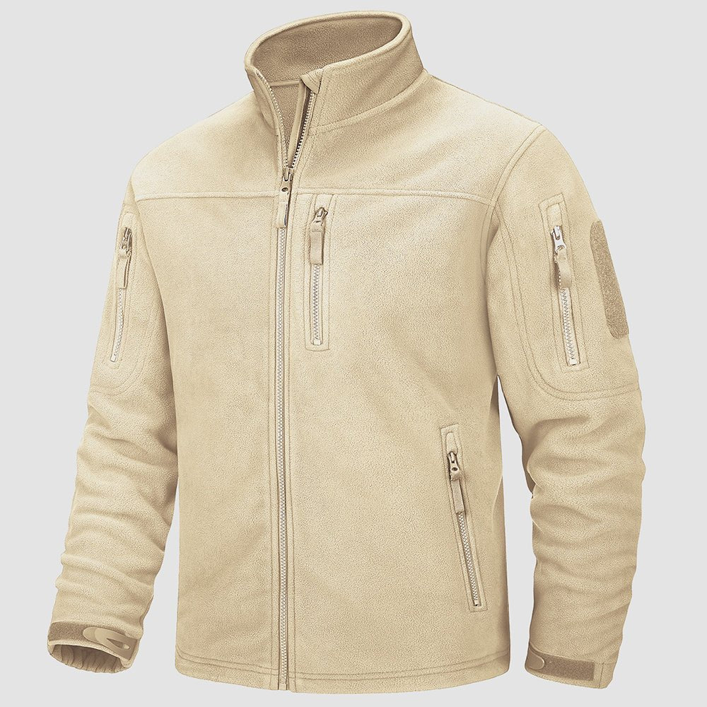 Men's Fleece Tactical Jacket Stand Collar Military Field Jackets