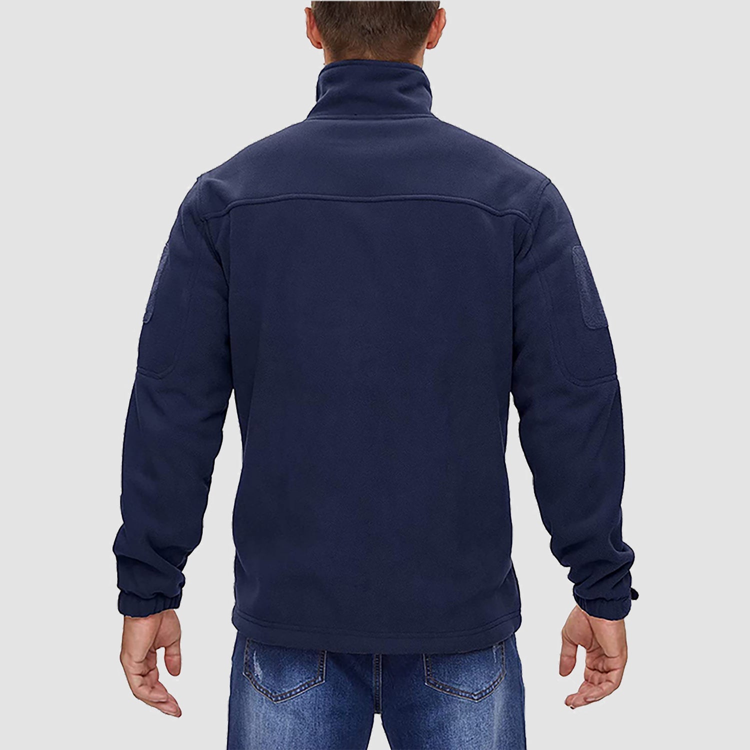 Men's Fleece Tactical Jacket Stand Collar Military Field Jackets