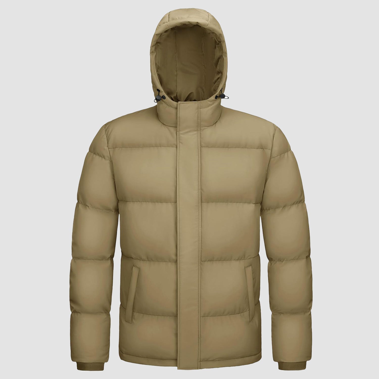 Men's Hooded Down Puffer Jacket, Water-Resistant & Windproof