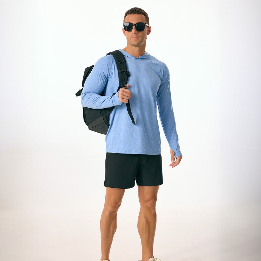 Men's Hooded UPF 50+ Sun Protection Sherpa Fishing Shirt