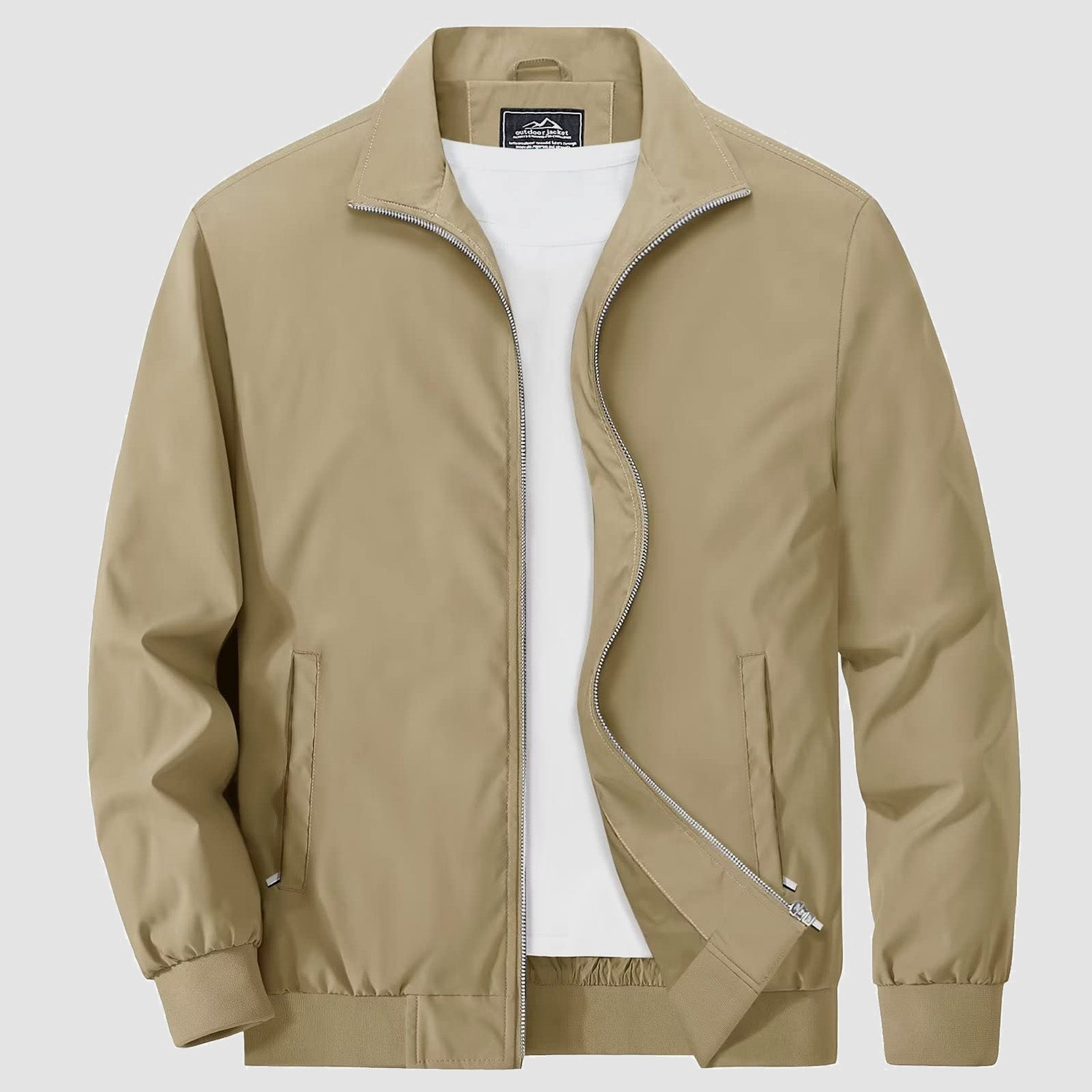 Men's Jacket Stand Collar Lightweight Windproof Outwear