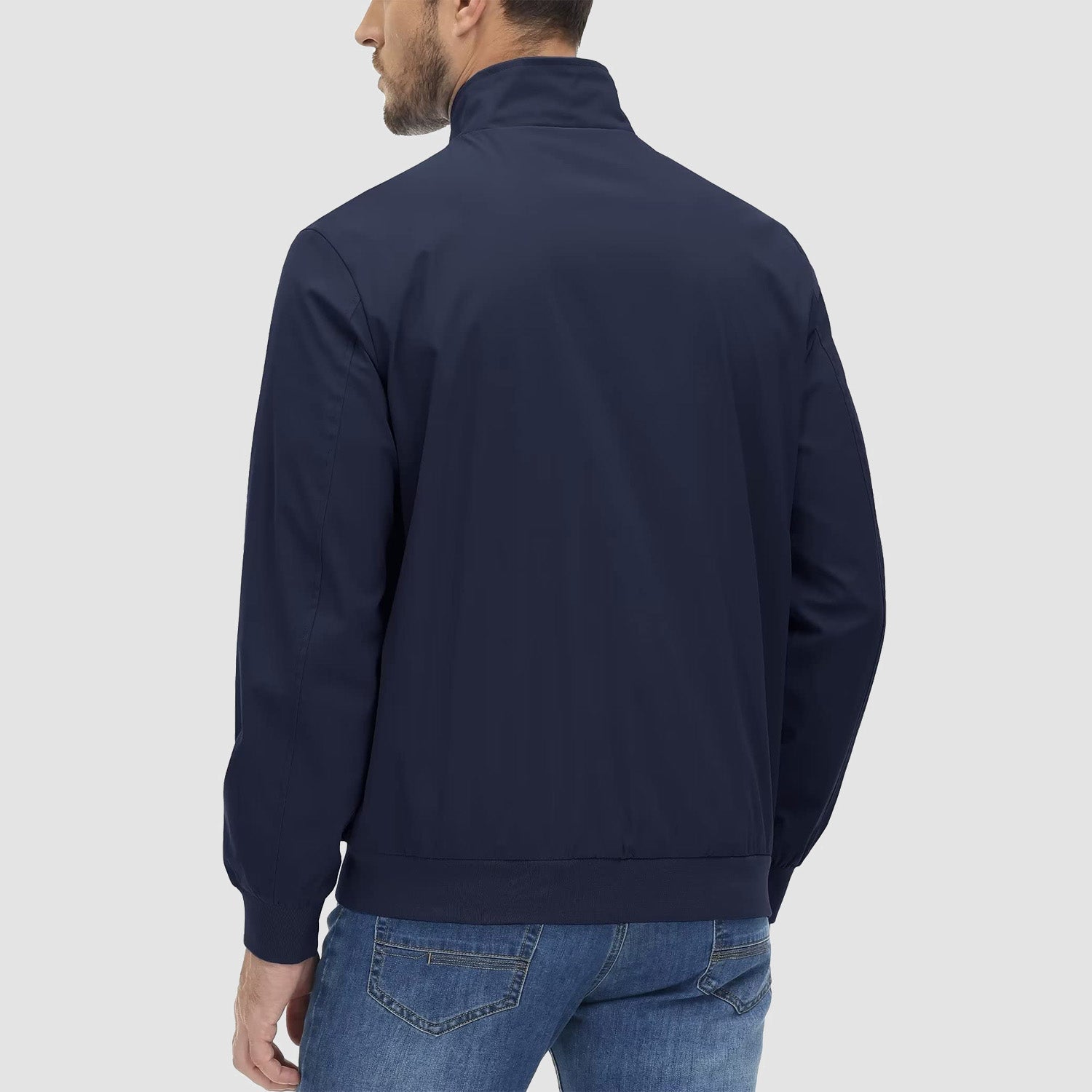 Men's Jacket Stand Collar Lightweight Windproof Outwear