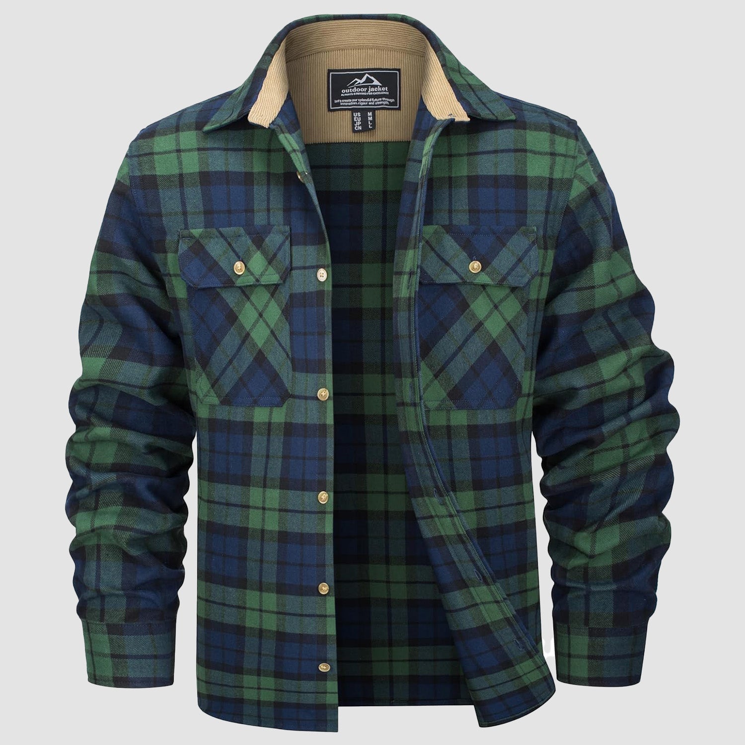 Men's Lightweight Flannel Shirt Jacket