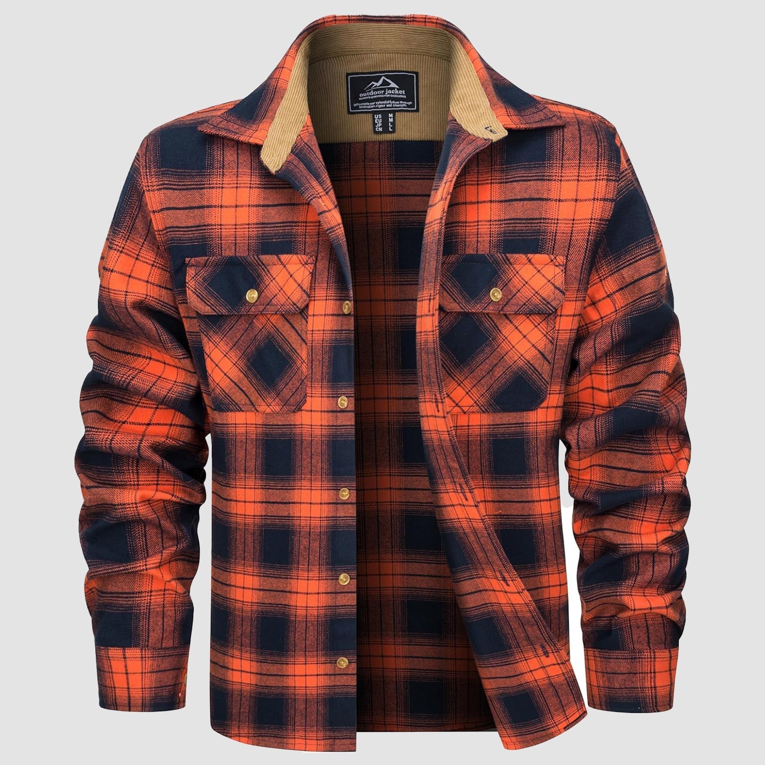 Men's Lightweight Flannel Shirt Jacket