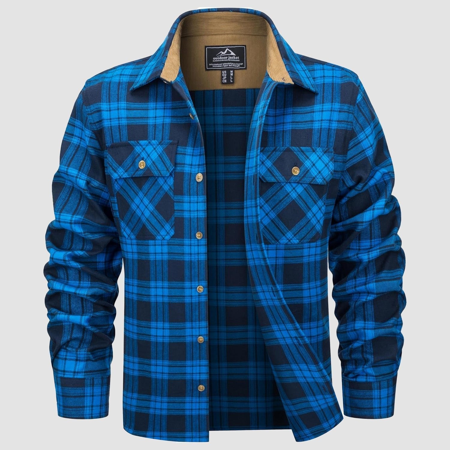 Men's Lightweight Flannel Shirt Jacket