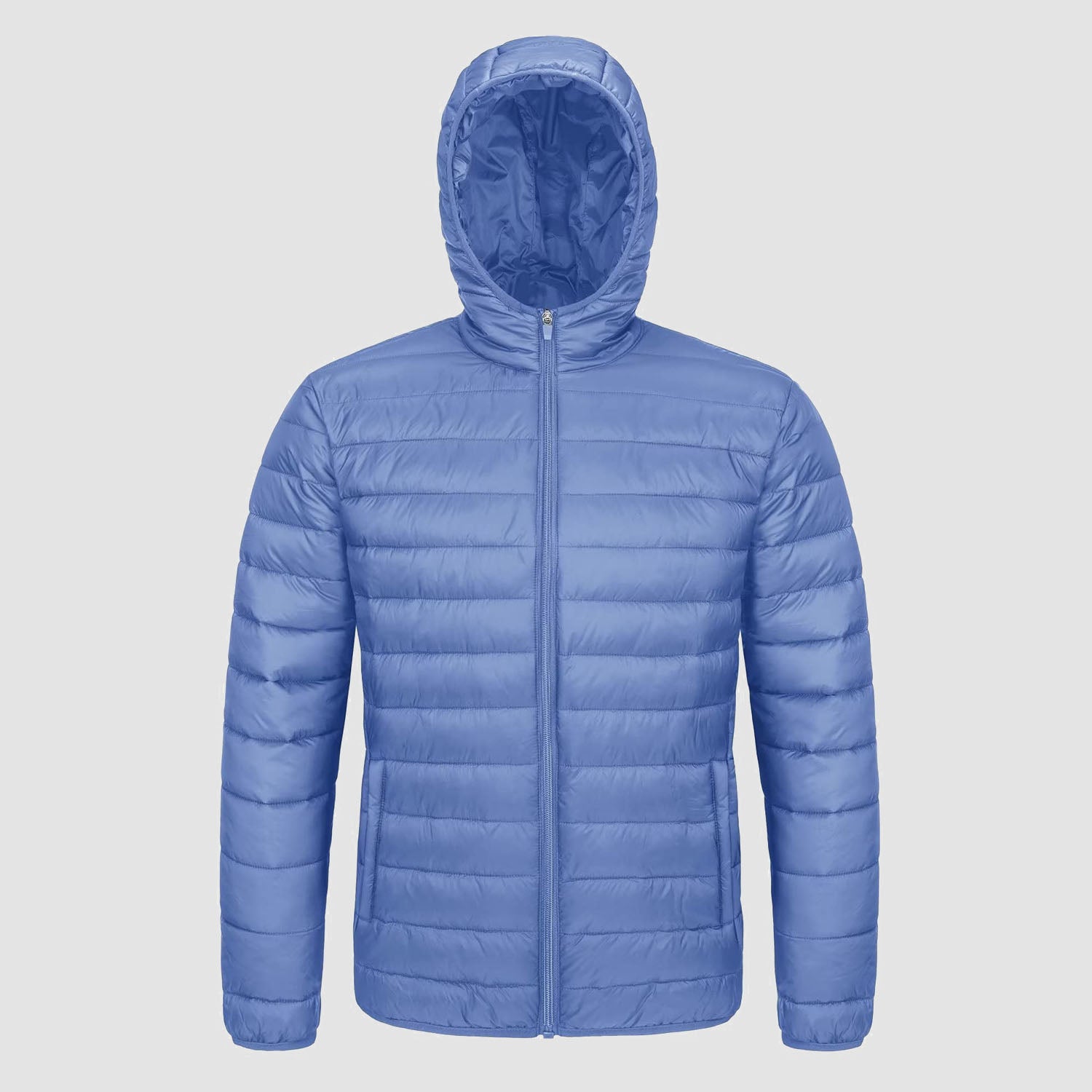 Men's Lightweight Hooded Puffer Jacket - Quilted Winter Coat