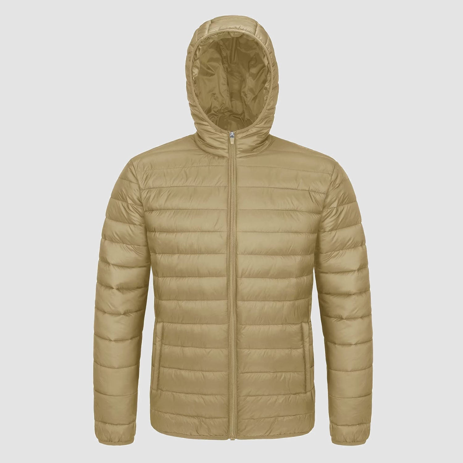 Men's Lightweight Hooded Puffer Jacket - Quilted Winter Coat